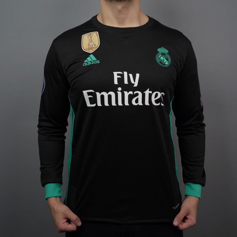 Long Sleeve Real Madrid Authentic Jersey 2018 Blancos Away Third