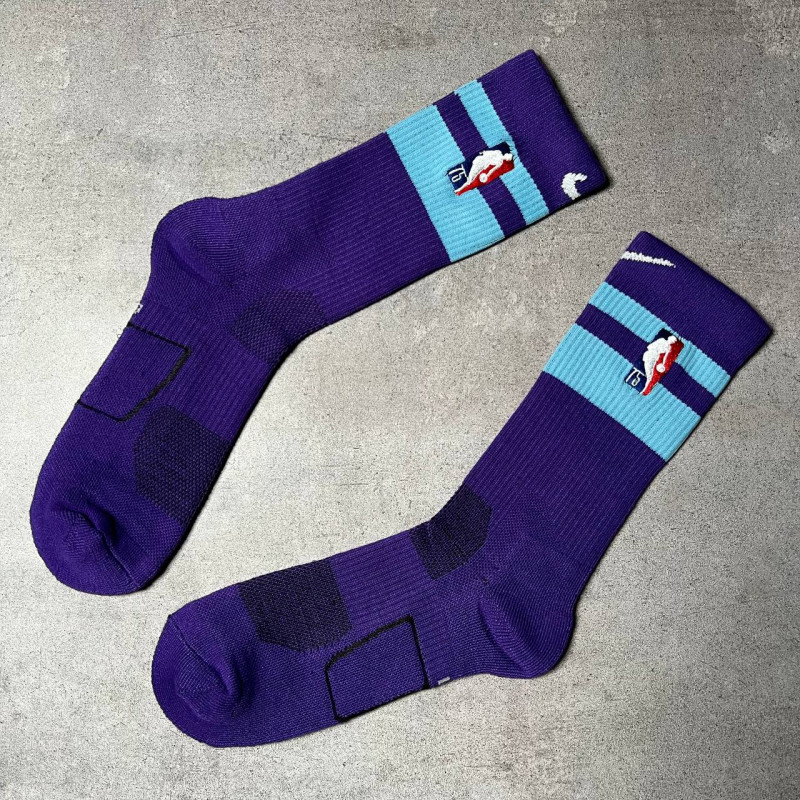 NBA Nike Purple and Light Blue Socks Matador Design