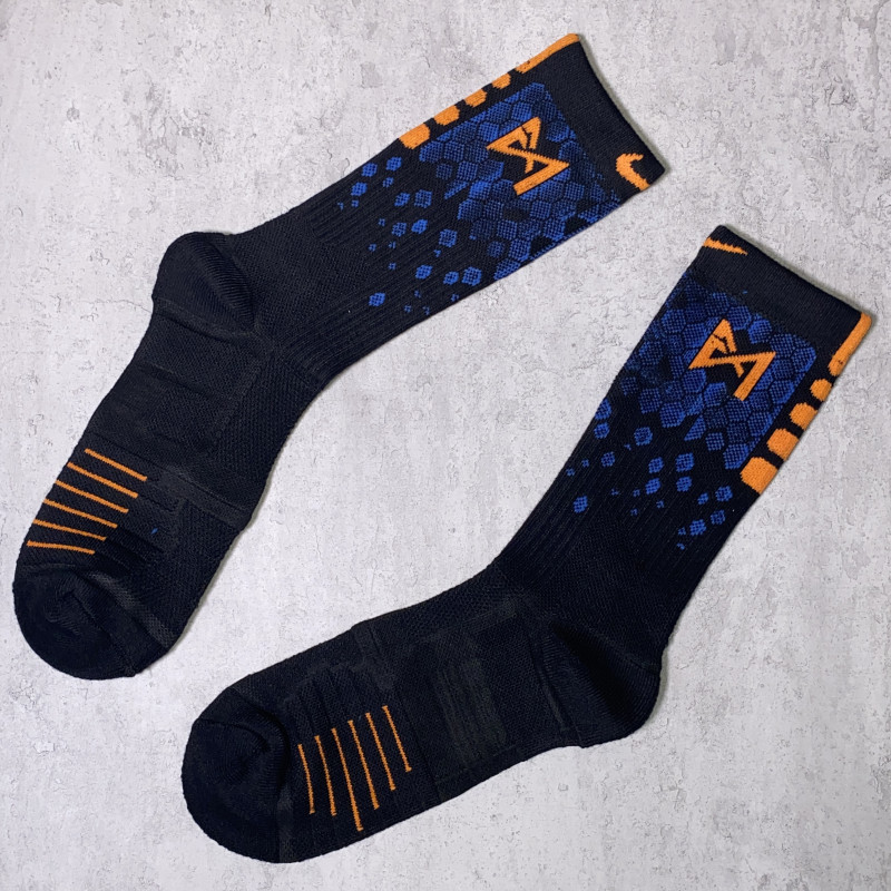 NBA Nike Elite PG Quick Navy and Orange Socks Matador Design