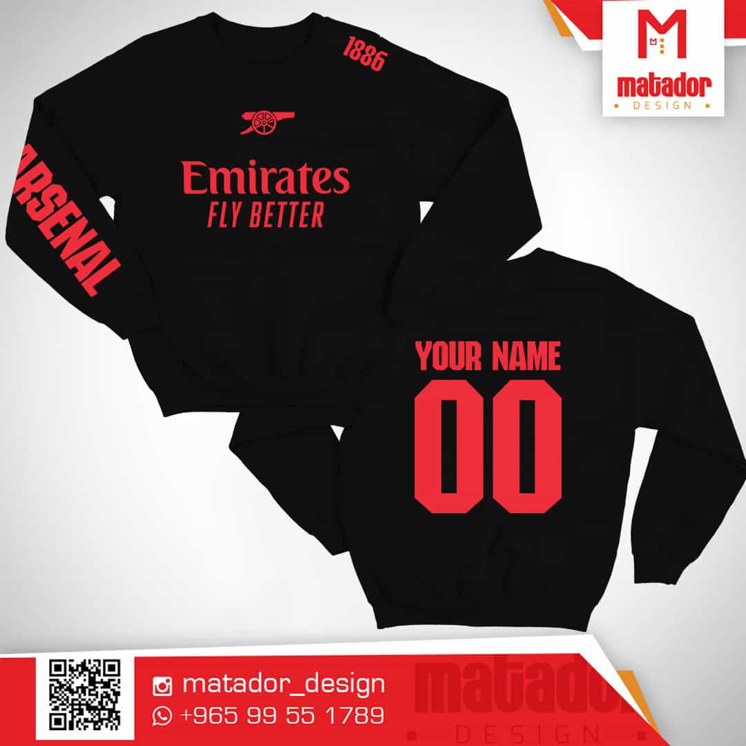 Arsenal name and number (Champions League) 24/25 sweater Matador Design