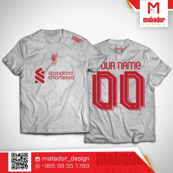 Liverpool name and number (Champions League) 24/25 t-shirt Matador Design